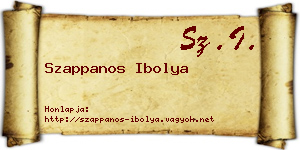 Szappanos Ibolya névjegykártya